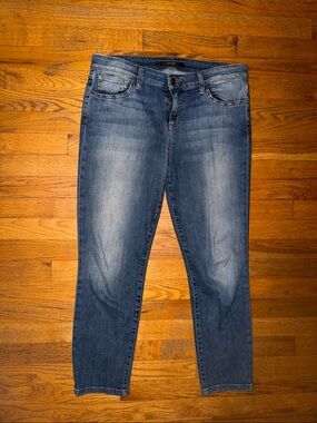 Joe's Jeans Straight Leg - Medium Blue Distressed Denim